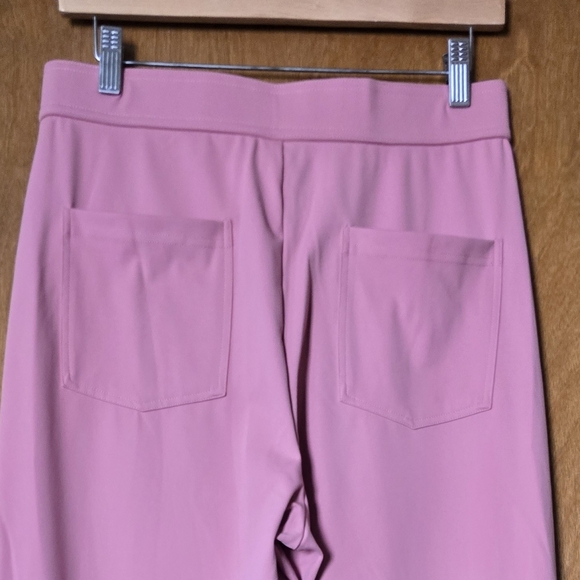 Halara Large L Day Stretch High Waist Pants Pockets Leg Pink Buttons - Picture 8 of 8